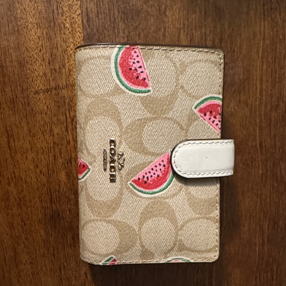 Coach signature Wallet with Limited Edition Watermelon Design